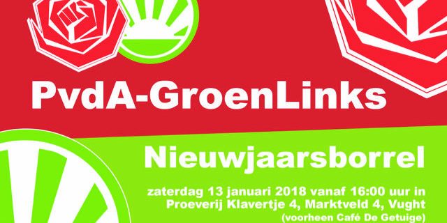 Uitnodiging Nieuwjaarsborrel PvdA-GroenLinks 2018