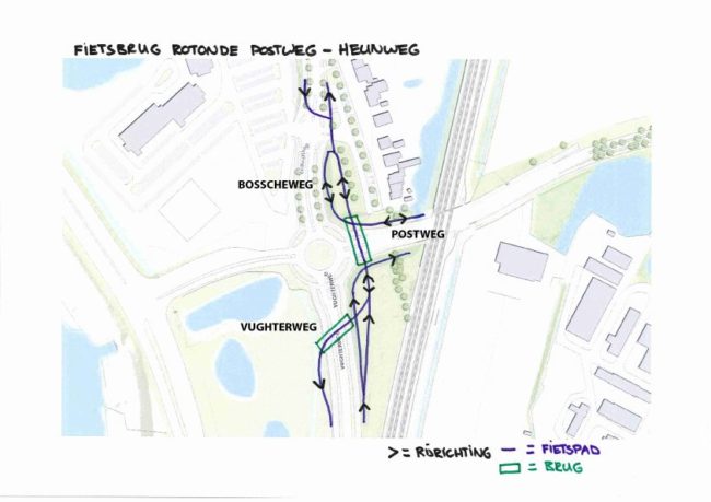 2018-06-Tekening-fietsbrug-rotonde-Postweg-Heunweg-e1517414468420