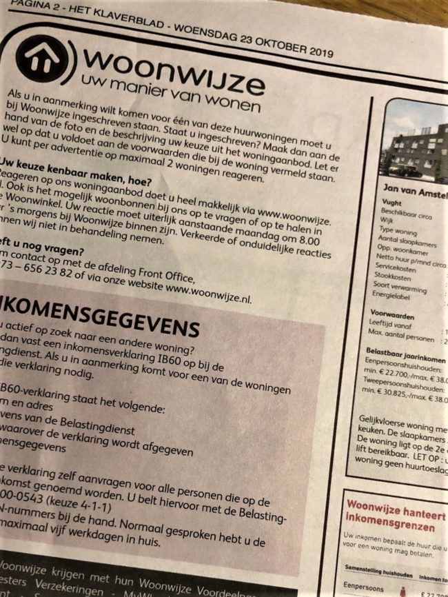 191025 Woonwijze Klaverblad