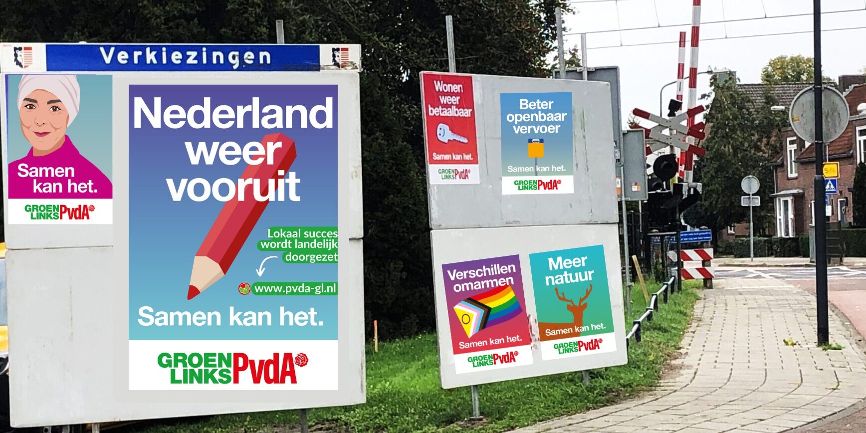 Foto verkiezingsborden Vught